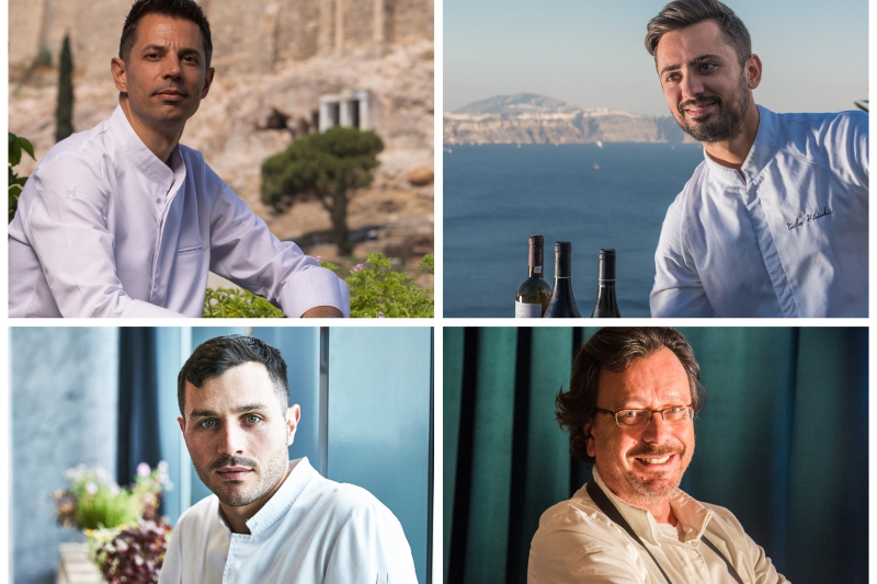 Ο Αλέξανδρος Χαραλαμπόπουλος από την 8η θέση, ο Παύλος Κυριάκης από την 9η και οι Θάνος Φέσκος και Herve Pronzato με ισοβαθμία στη 10η θέση, συμπληρώνουν τη λίστα των πιο επιδραστικών σεφ στην Ελλάδα σήμερα.